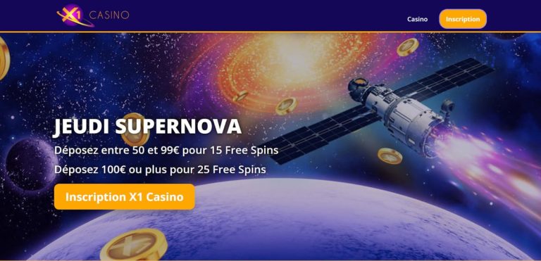 X1 Casino bonus jeudi